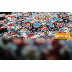 فرش بیضی سرمه ای طرح نیلا13