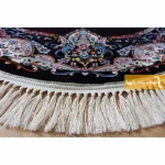 فرش بیضی سرمه ای طرح نیلا7