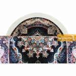 فرش بیضی سرمه ای طرح نیلا9