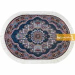 فرش بیضی سرمه ای طرح ناردون10