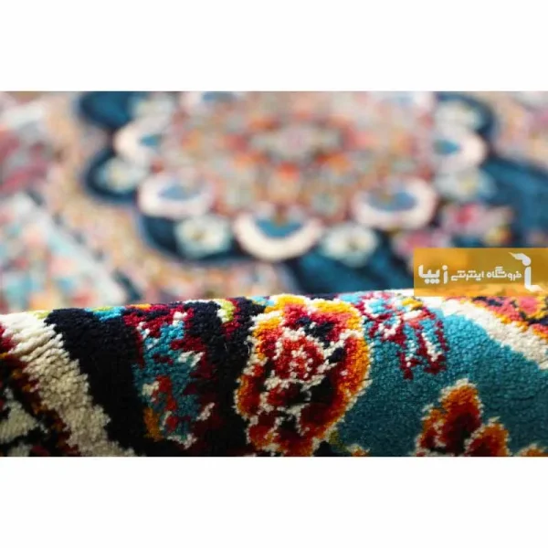 فرش بیضی سرمه ای طرح ناردون8