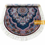 فرش بیضی سرمه ای طرح ناردون6