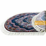 فرش بیضی سرمه ای طرح ناردون5