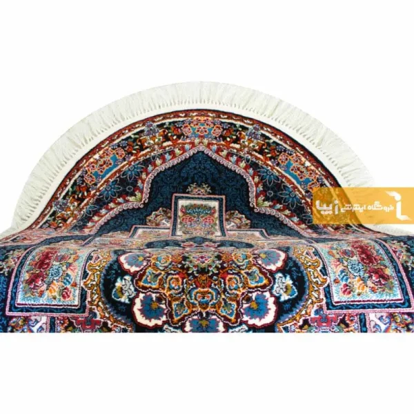 فرش بیضی سرمه ای طرح ناردون4