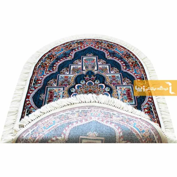 فرش بیضی سرمه ای طرح ناردون3