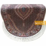 فرش بیضی سرمه ای طرح ریزماهی5