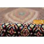 فرش بیضی سرمه ای طرح ریزماهی12