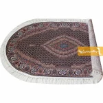 فرش بیضی سرمه ای طرح ریزماهی11