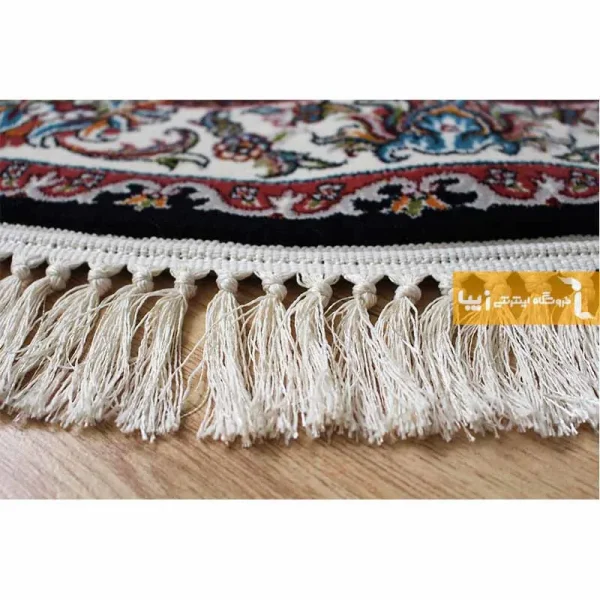 فرش بیضی سرمه ای طرح صبا9