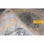 فرش بیضی نقره ای طرح شاهکار2