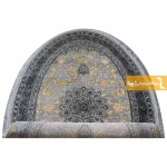 فرش بیضی نقره ای طرح شاهکار8