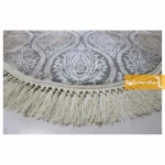 فرش بیضی طوسی طرح درباری15