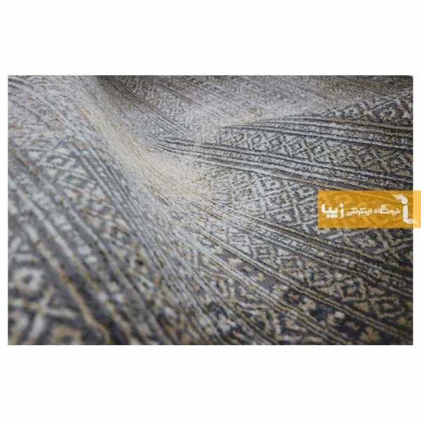 فرش بیضی طوسی طرح مراکش8