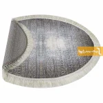 فرش بیضی طوسی طرح مراکش7