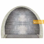 فرش بیضی طوسی طرح مراکش15