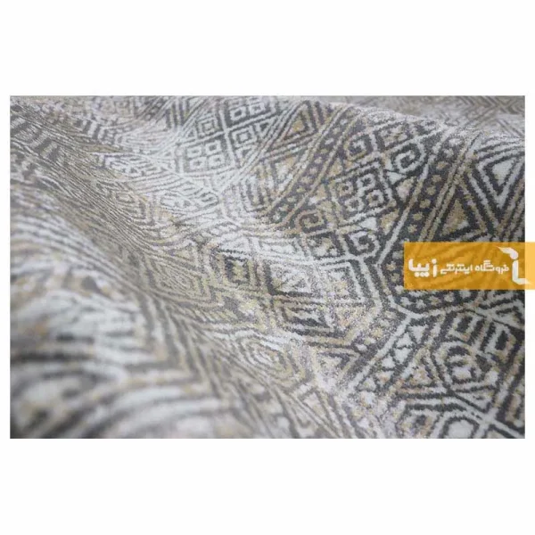 فرش بیضی طوسی طرح اورنگ5
