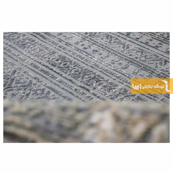 فرش بیضی طوسی طرح پاسکال8