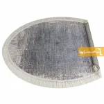 فرش بیضی طوسی طرح پاسکال13