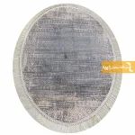 فرش بیضی طوسی طرح پاسکال12