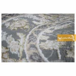 فرش بیضی طوسی طرح زنبق13