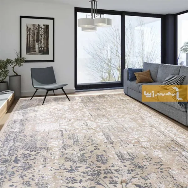فرش نسکافه ای طرح ترنم1