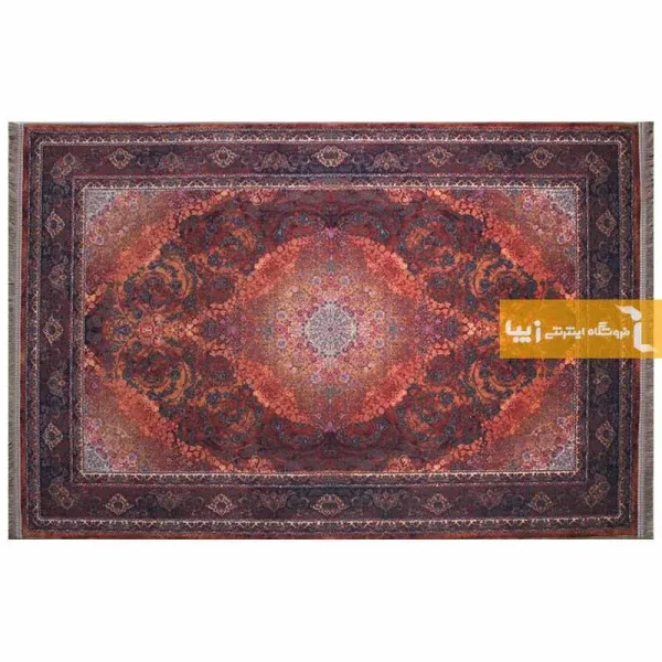 فرش قهوه ای طرح عقیق5