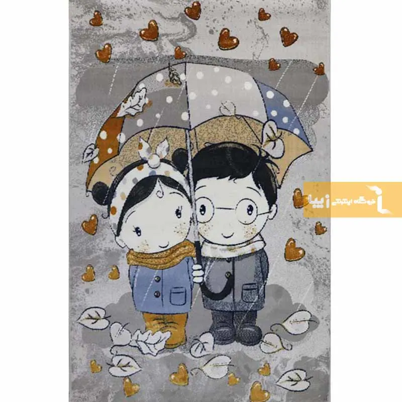 فرش کودک طوسی طرح دریا و دارا7