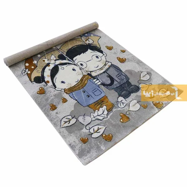 فرش کودک طوسی طرح دریا و دارا6