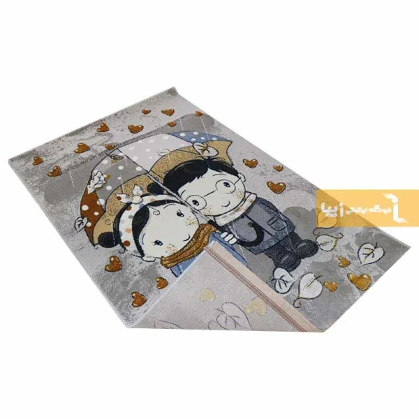 فرش کودک طوسی طرح دریا و دارا4