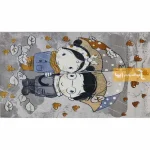 فرش کودک طوسی طرح دریا و دارا3