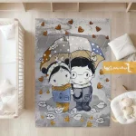 فرش کودک طوسی طرح دریا و دارا1