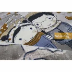 فرش کودک طوسی طرح دریا و دارا9