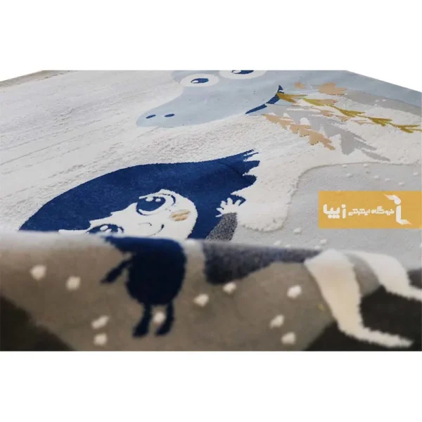 فرش کودک طوسی طرح دایناسور4