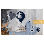 فرش کودک طوسی طرح دایناسور10