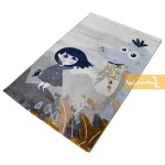 فرش کودک طوسی طرح دایناسور9