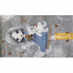 فرش کودک طوسی طرح فرناز3