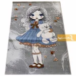 فرش کودک طوسی طرح فرناز9