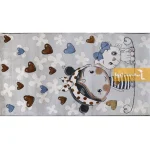 فرش کودک طوسی طرح گربه4