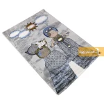 فرش کودک طوسی طرح دایناسور6