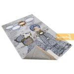 فرش کودک طوسی طرح دایناسور4