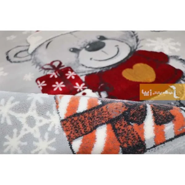 فرش کودک طوسی طرح هدیه کریسمس10