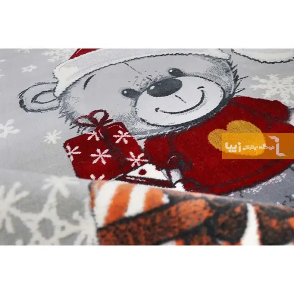 فرش کودک طوسی طرح هدیه کریسمس8