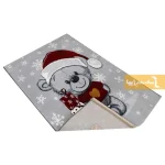 فرش کودک طوسی طرح هدیه کریسمس4