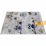 فرش کودک طوسی طرح خانواده جغدها9