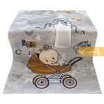 فرش کودک طوسی طرح نی نی8