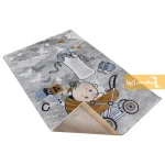 فرش کودک طوسی طرح نی نی6