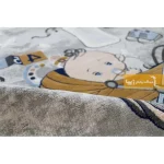 فرش کودک طوسی طرح نی نی4