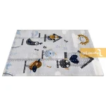 فرش کودک طوسی طرح پرنده11