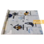 فرش کودک طوسی طرح پرنده9