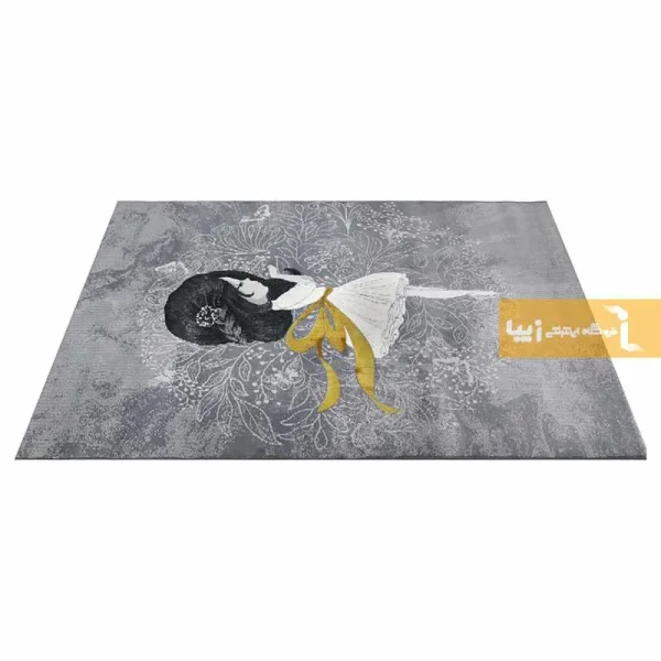 فرش کودک طوسی طرح پری مهربان5